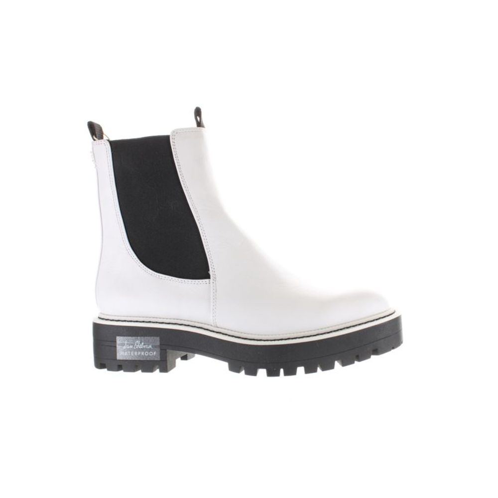Sam Edelman Womens White Chelsea Laguna Boots Size 7.5 Medium (B, M)